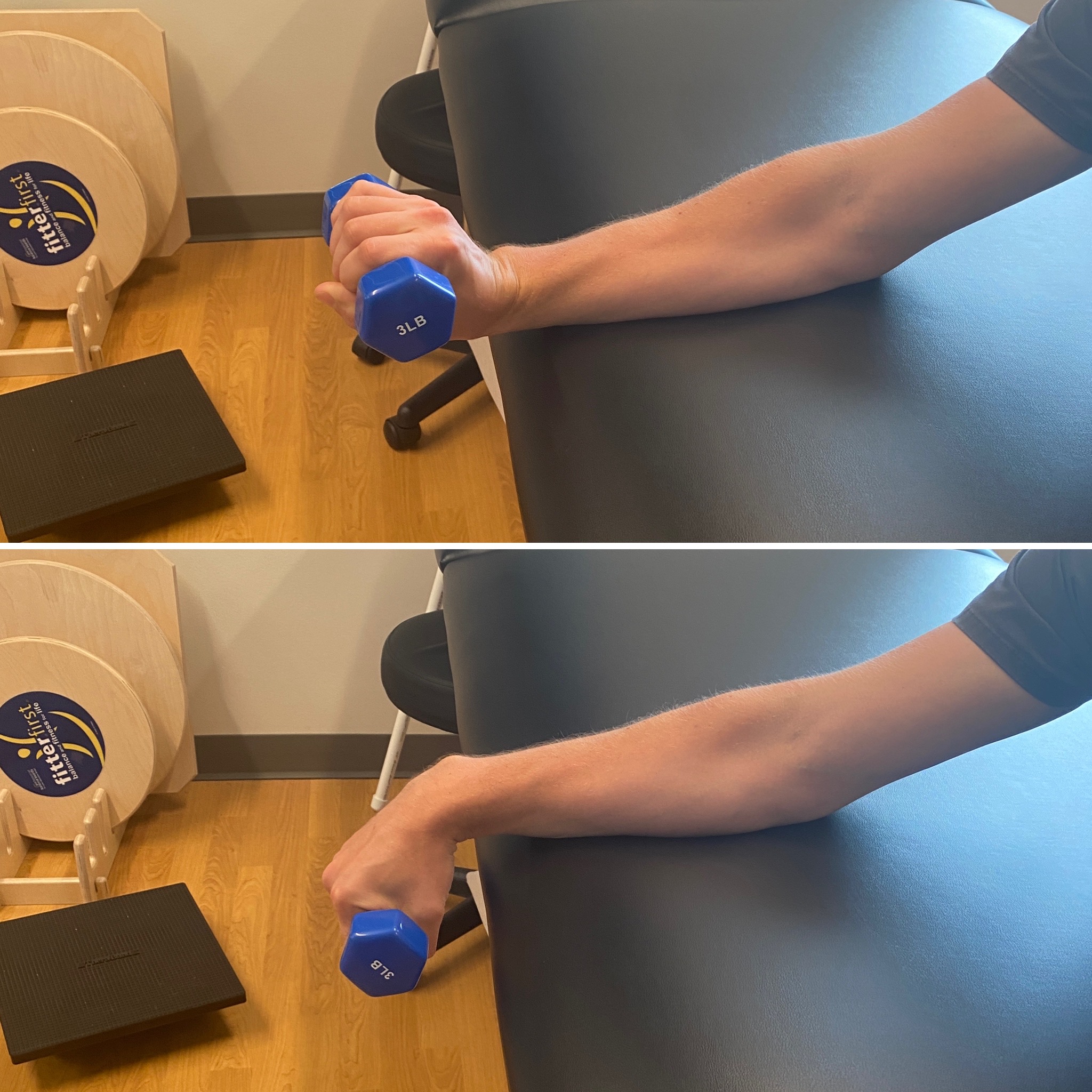 Eccentric wrist extension for tennis elbow